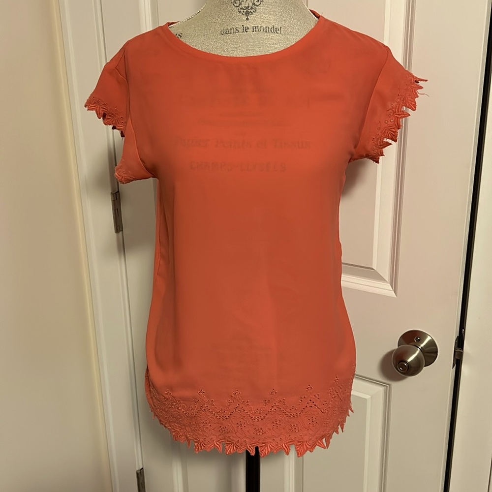 Women’s Loft orange top, size medium